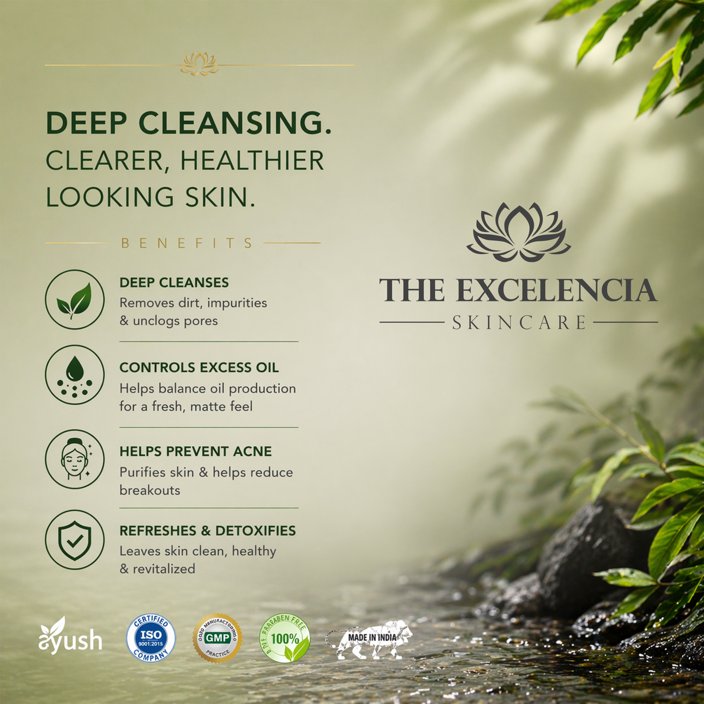Neem  Detox Face Wash with Neem, Turmeric & Lotus